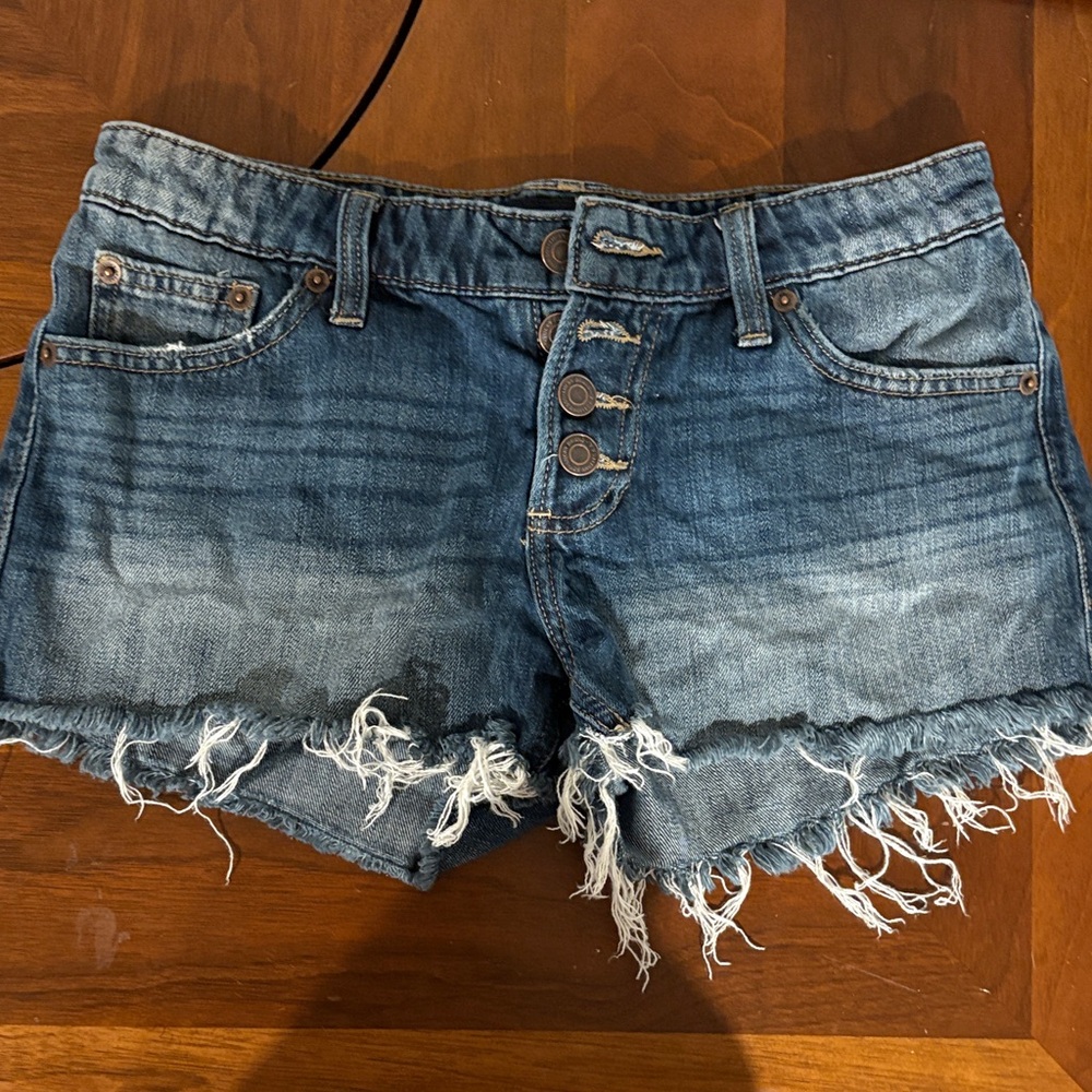 Lucky Brand Blue Frayed Jean Shorts